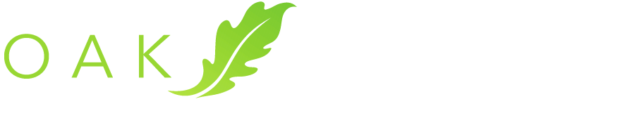 Oak branch logo green white